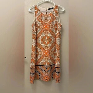 Beautiful Paisley Print Lined Sheath Dress EUC Size 4 Patterned Sleeveless